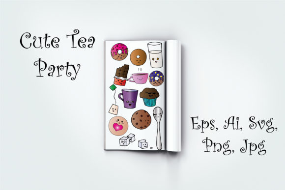 A Set of Colorful Tea Party Items: Elevating Creative Projects with Whimsical Design