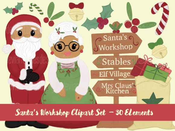 Evaluating the Santa’s Workshop Clipart Set for Professional Holiday Design