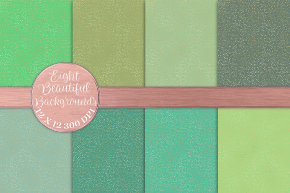 Green Foil Polka Dots Backgrounds