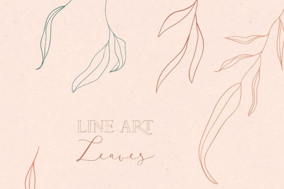 Line Drawing Leaves Illustrations. Color: Strategic Visual Assets for Brand Clarity