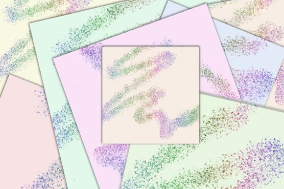 Pastel Rainbow Glitter Paint Stroke Art