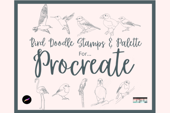 Unlocking Creative Potential with Doodle Birds Stamps Procreate Swatch for Digital Art